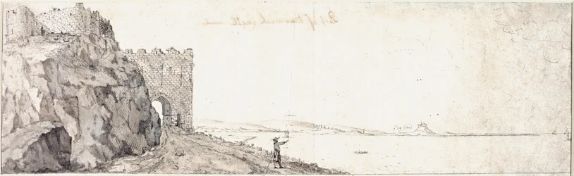 ゲートウェイ、バンバラ城（紙にインク）